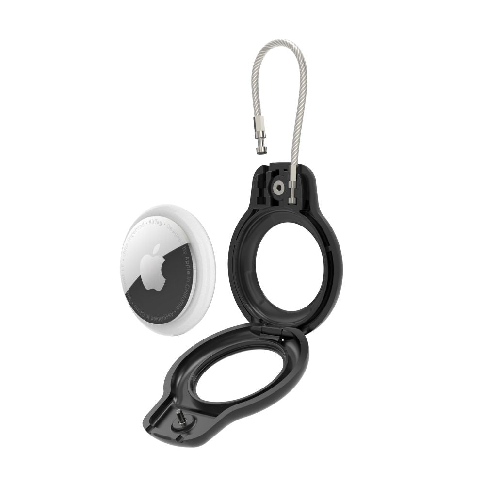 Tech-Protect Rough Vein AirTag dėklas, 2 vnt. – juodas -- Apple AirTag