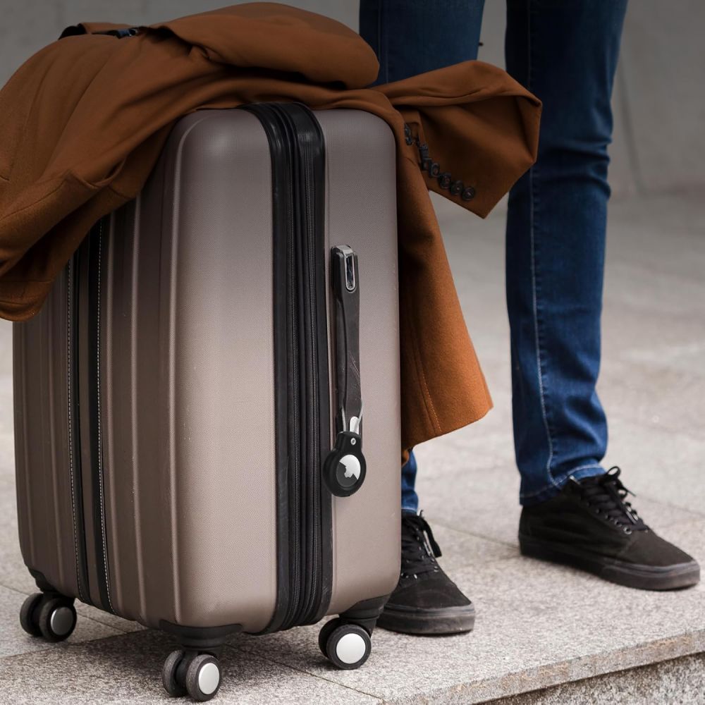 Tech-Protect Rough Vein AirTag dėklas, 2 vnt. – juodas -- Apple AirTag