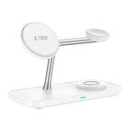 Tech-Protect 3in1 belaidis įkroviklis su MagSafe Apple įrenginiams QI15W-A45 - baltas -- Cell phone chargers