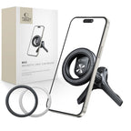 Tech-Protect N53 automobilinis oro grotelių laikiklis su MagSafe žiedais juodas -- Cell phone holders