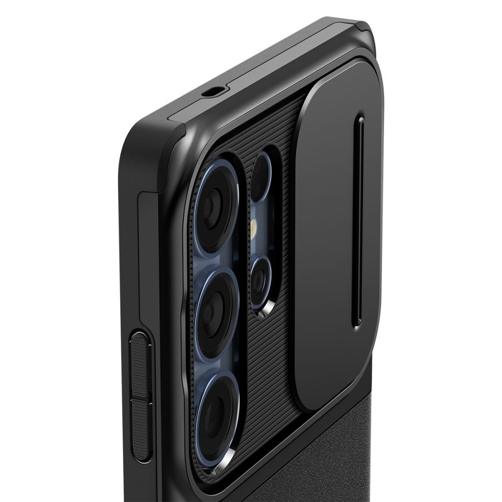 Spigen Optik Armor dėklas Samsung Galaxy S25 Ultra – juodas