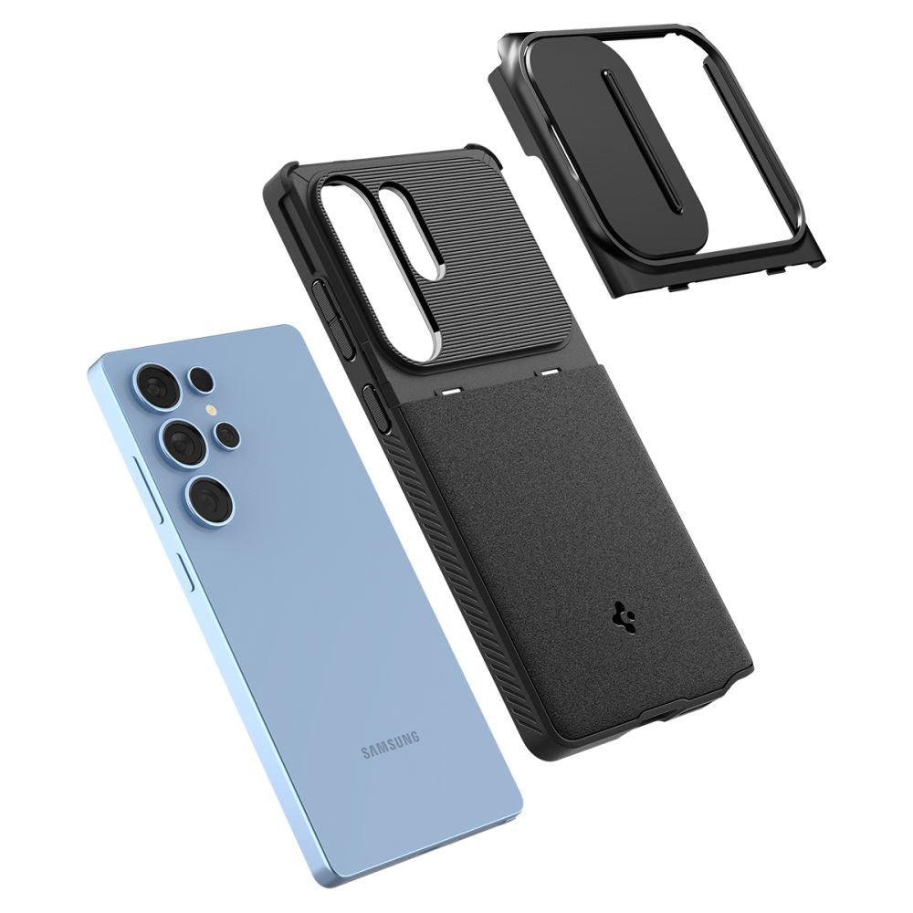 Spigen Optik Armor dėklas Samsung Galaxy S25 Ultra – juodas