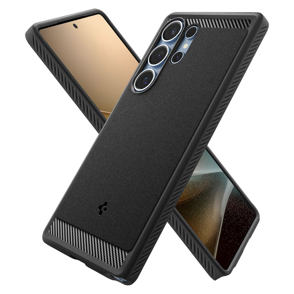Spigen Rugged Armor MagSafe dėklas Galaxy S25 Ultra – juodas