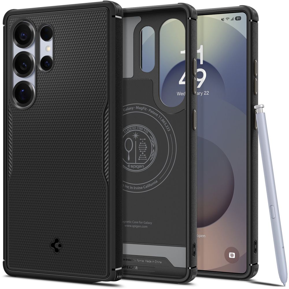 Spigen Core Armor Mag dėklas, skirtas Samsung Galaxy S25 Ultra - juodas