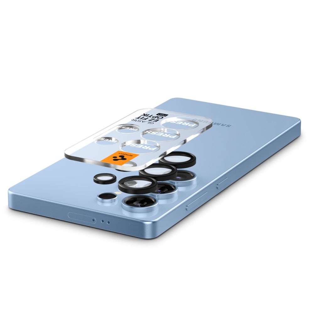 Spigen Optik Pro kameros stikliukai S25 Ultra – juodi, 2 vnt.