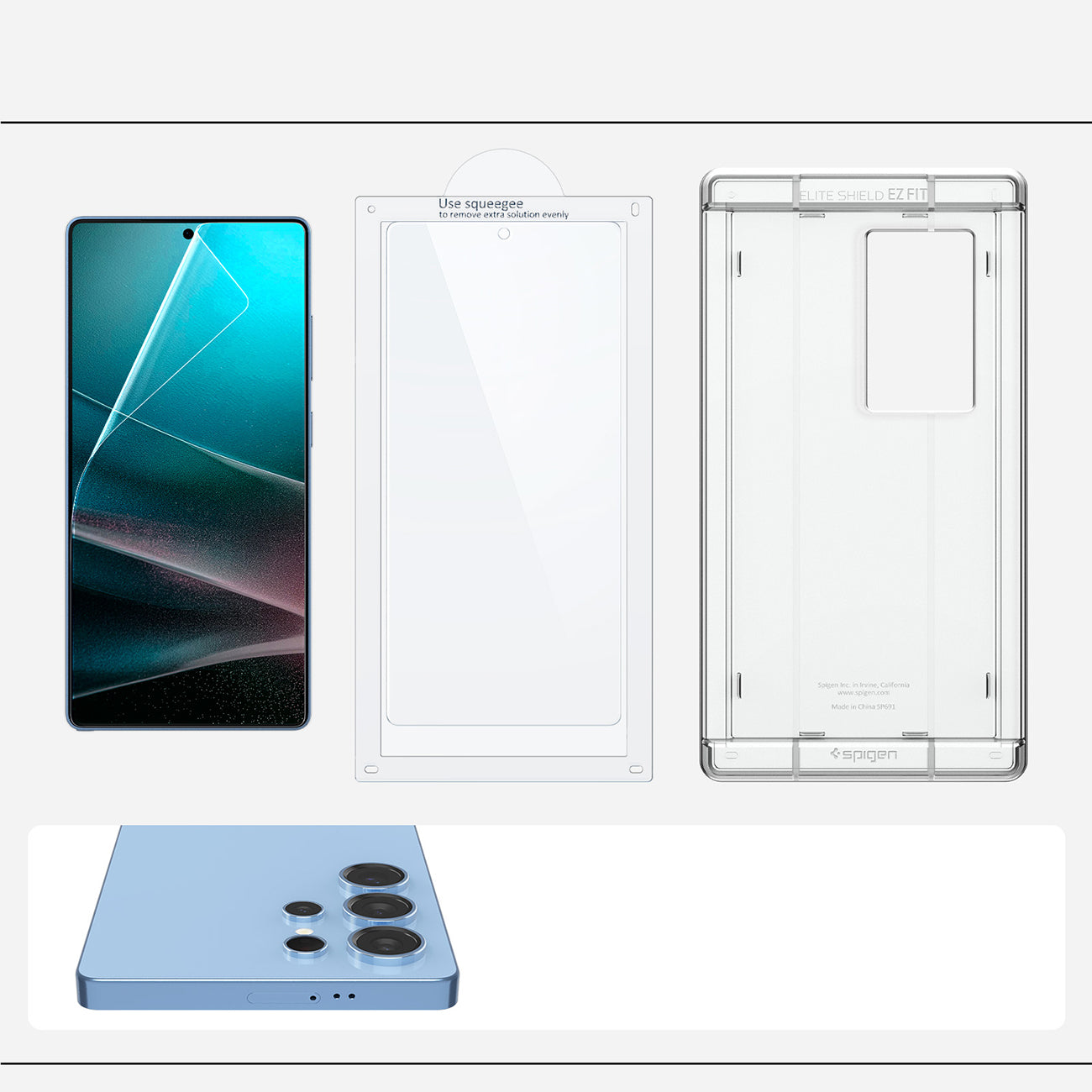 Spigen Elite Shield EZ Fit ekrano plėvelė Galaxy S25 Ultra – skaidri
