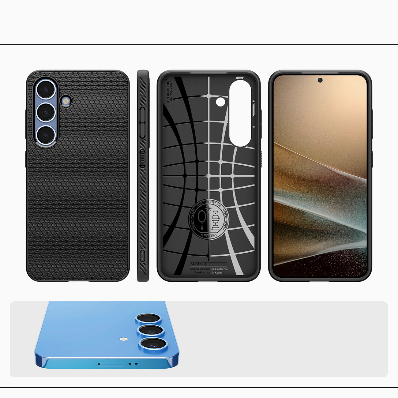 Spigen Liquid Air dėklas Samsung Galaxy S25 – juodas
