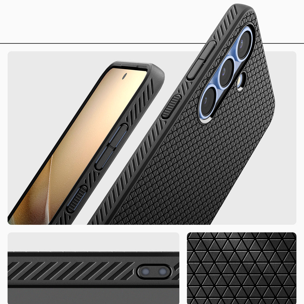 Spigen Liquid Air dėklas Samsung Galaxy S25 – juodas