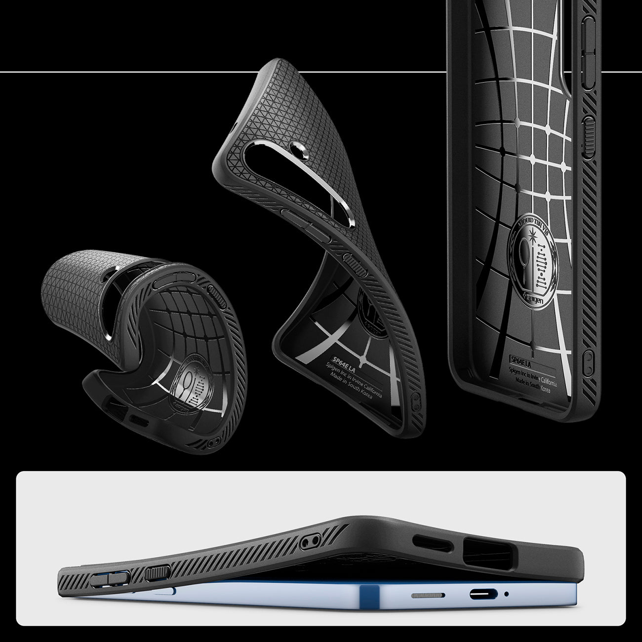 Spigen Liquid Air dėklas Samsung Galaxy S25 – juodas