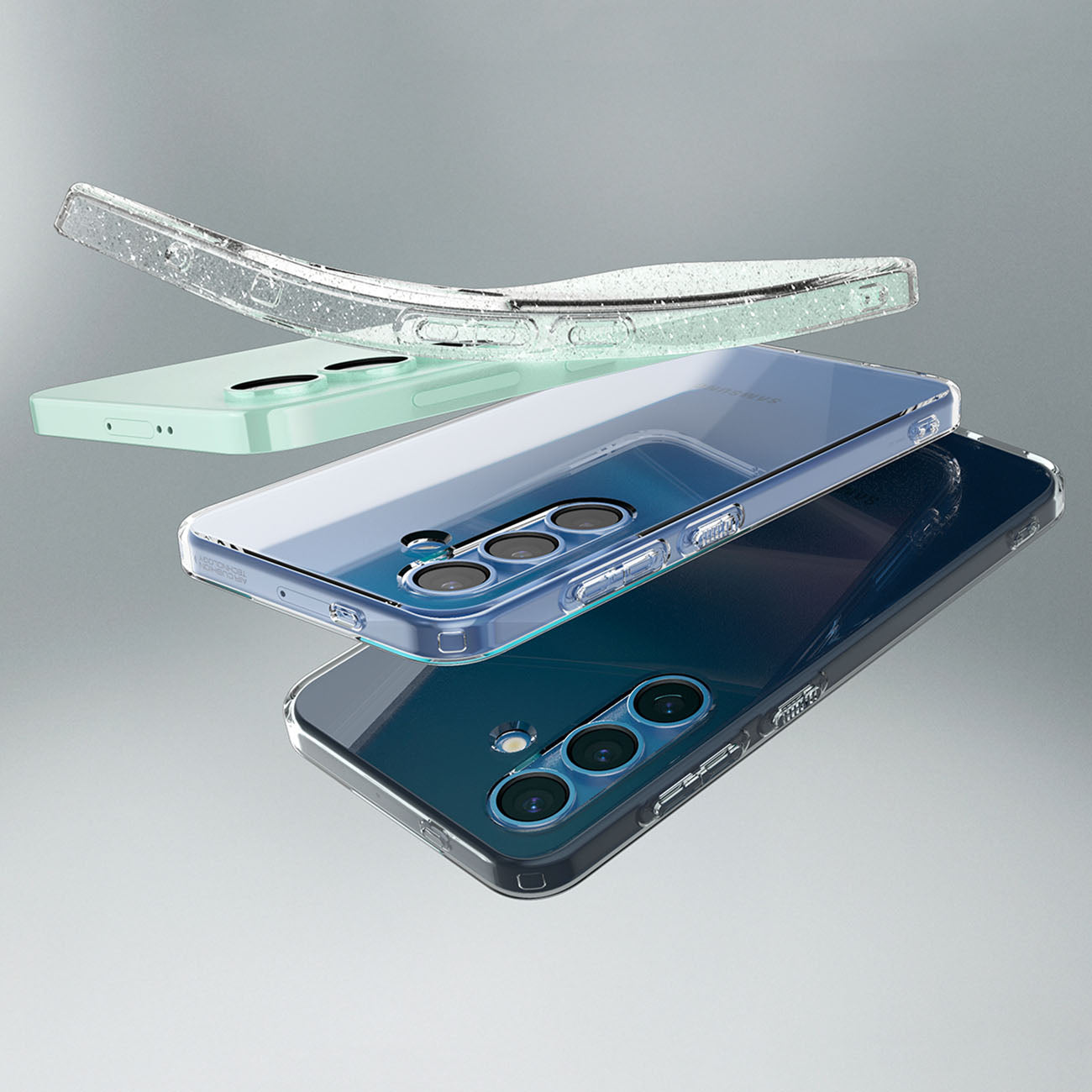 Skaidrus Spigen Liquid Crystal dėklas Galaxy S25