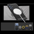 Spigen Rugged Armor MagSafe dėklas Galaxy S25 – juodas