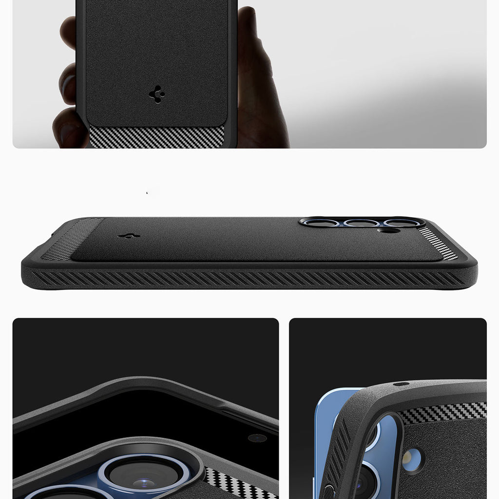 Spigen Rugged Armor MagSafe dėklas Galaxy S25 – juodas