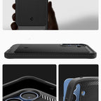 Spigen Rugged Armor MagSafe dėklas Galaxy S25 – juodas