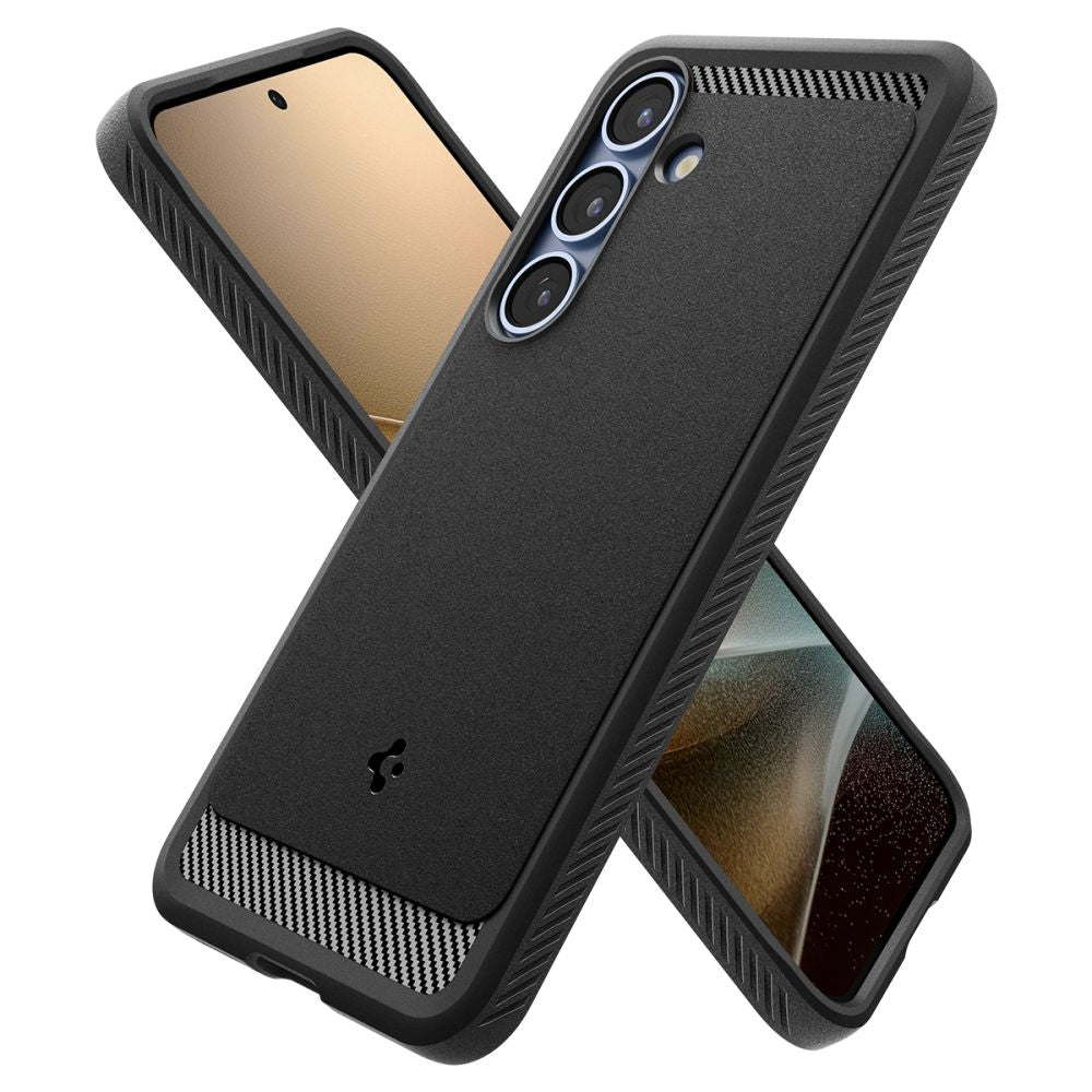 Spigen Rugged Armor MagSafe dėklas Galaxy S25 – juodas