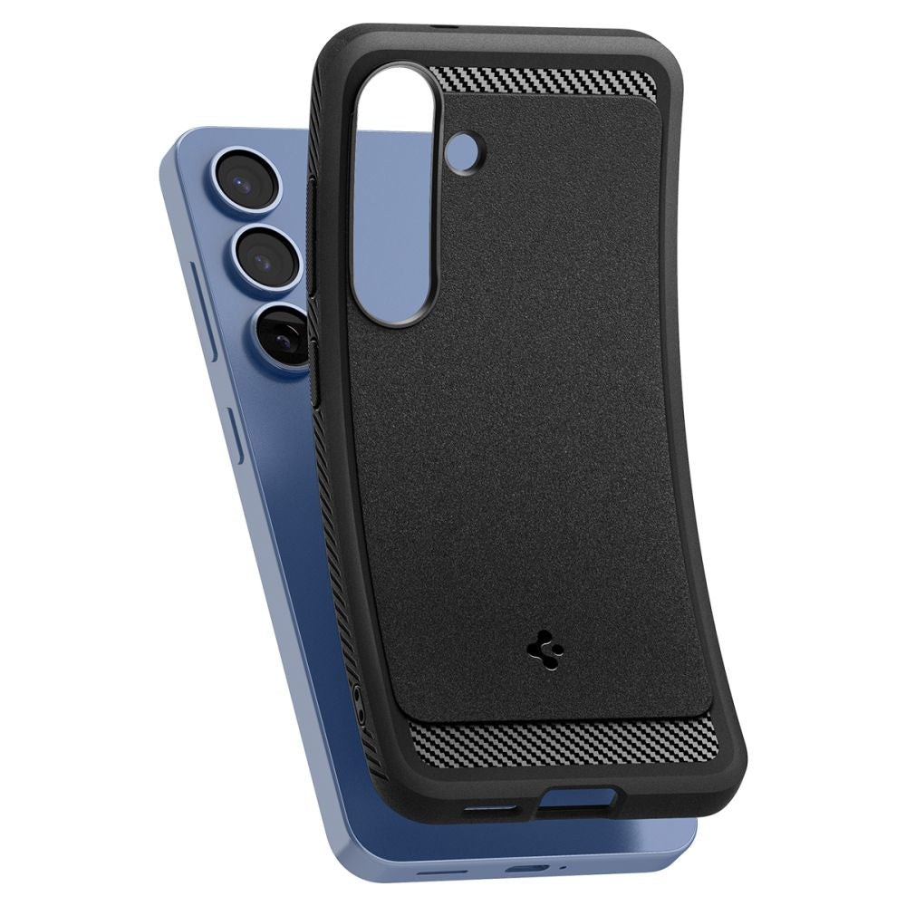 Spigen Rugged Armor MagSafe dėklas Galaxy S25 – juodas