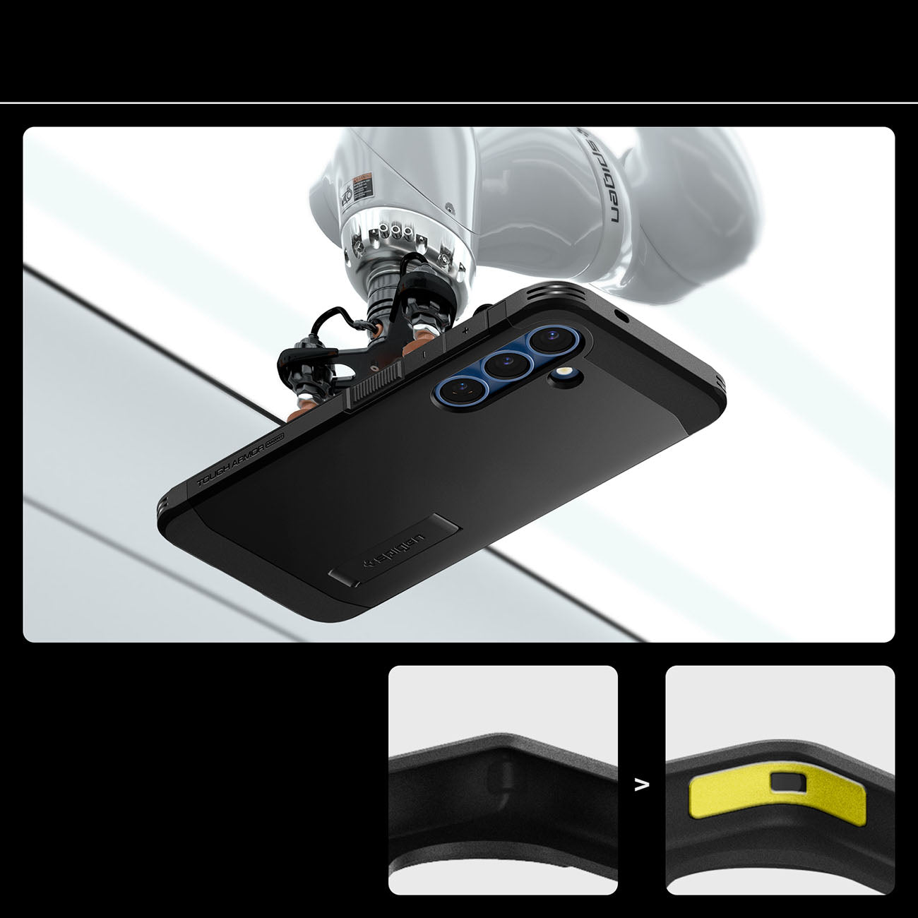Spigen Tough Armor MagSafe dėklas Galaxy S25 – juodas