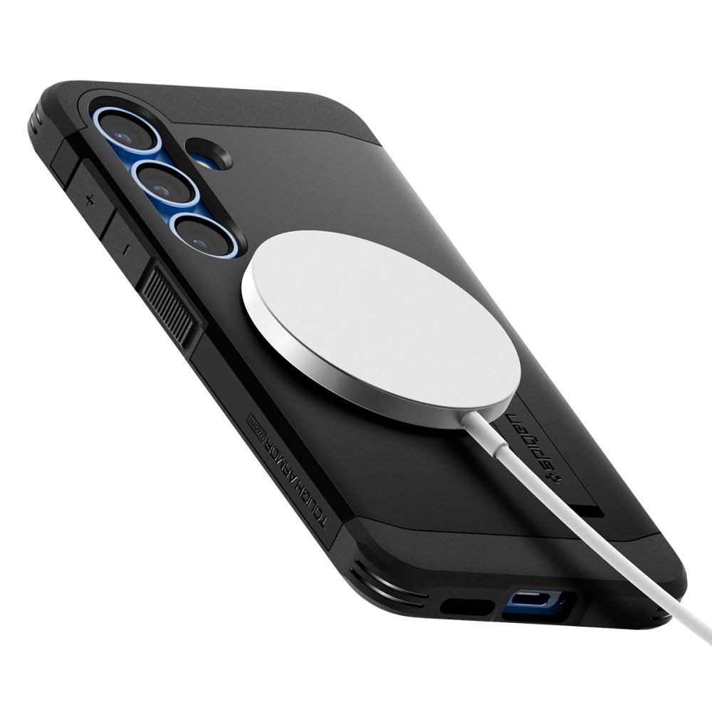 Spigen Tough Armor MagSafe dėklas Galaxy S25 – juodas