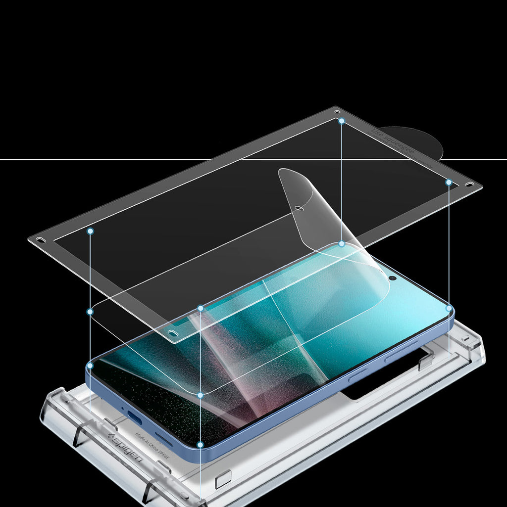 Spigen Elite Shield EZ Fit hidrogelinė plėvelė Galaxy S25 – skaidri