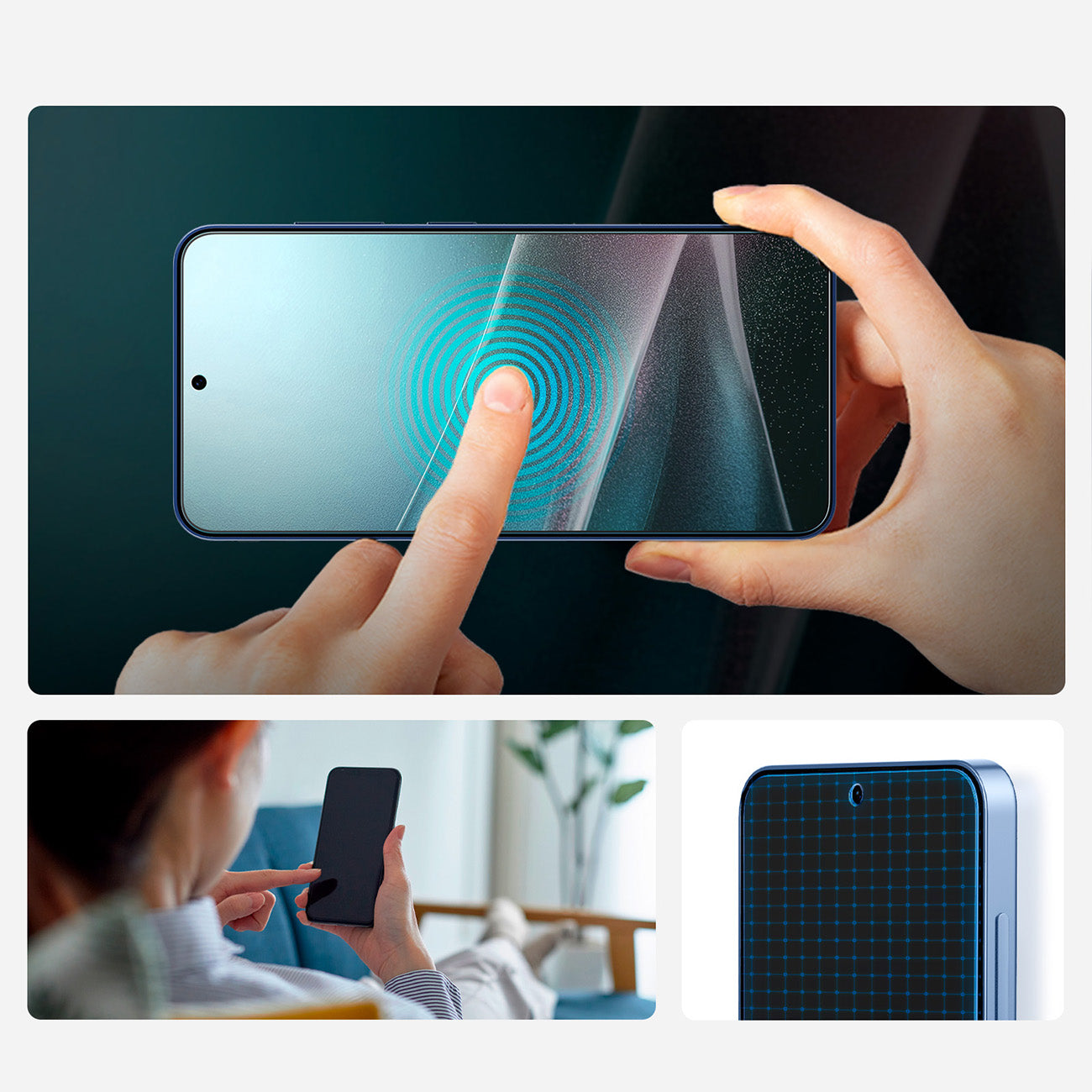 Spigen Elite Shield EZ Fit hidrogelinė plėvelė Galaxy S25 – skaidri