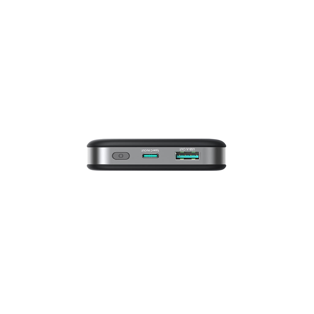 Joyroom išorinė baterija JR-PBM12 10000mAh 22.5W suderinama su MagSafe, 15W belaidis įkrovimas, su žiedo stovu - juodas