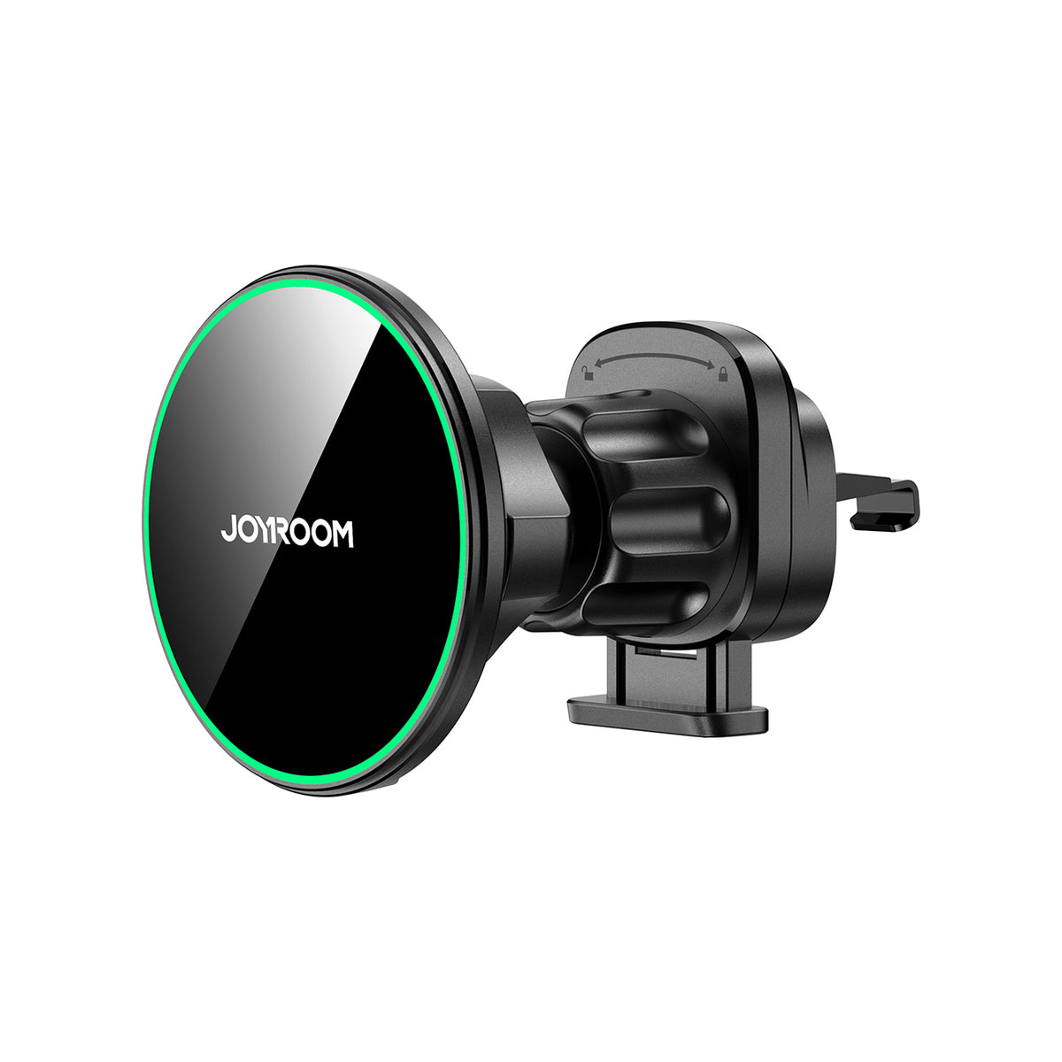 Joyroom JR-ZS412 automobilinis oro grotelių laikiklis su Qi2 15W įkrovikliu juodas