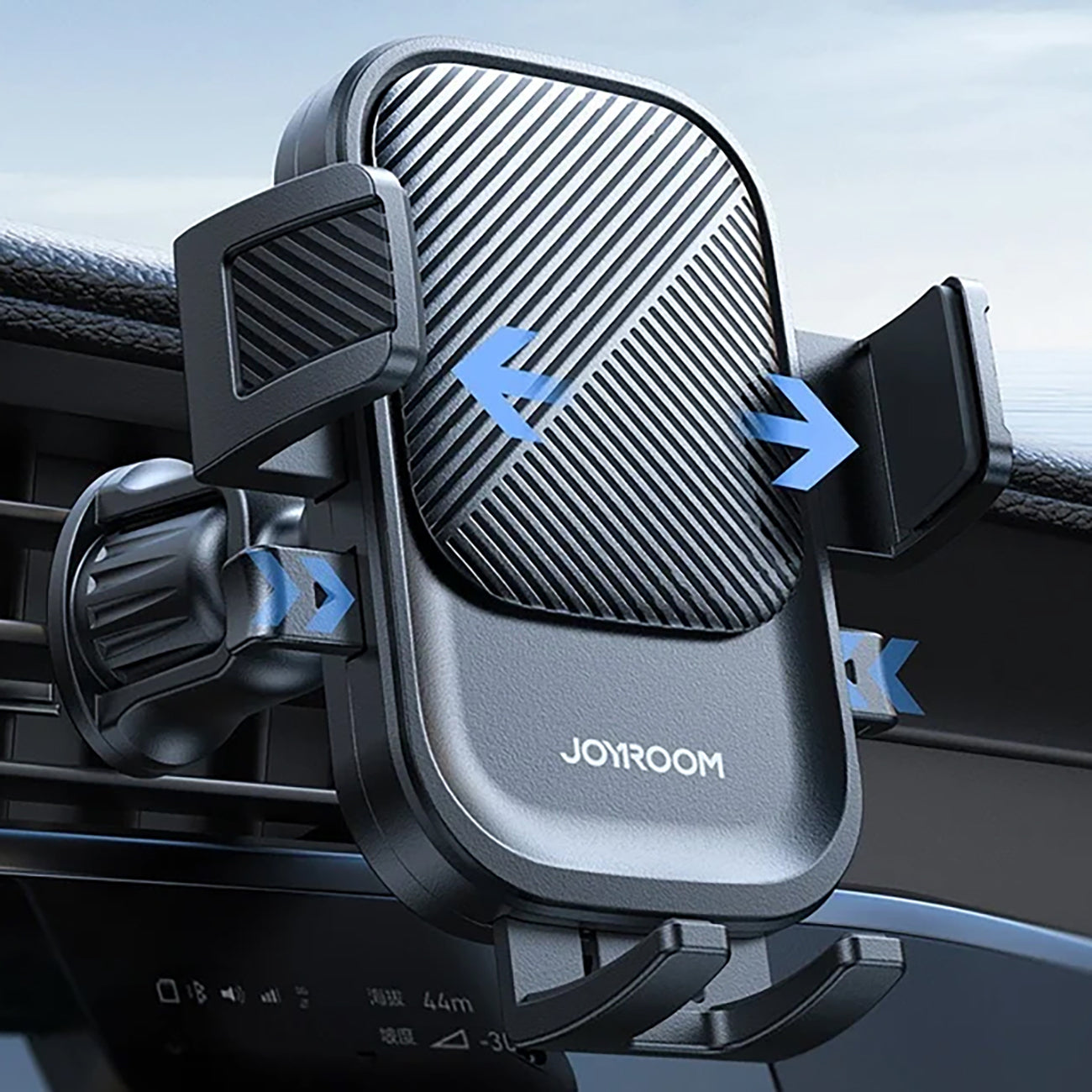 Joyroom JR-OK6 automobilinis telefono laikiklis oro grotelėms juodas