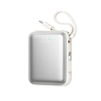 Joyroom išorinė baterija JR-PBF27 10000mAh 22.5W su integruotais USB-C ir Lightning laidais - baltas