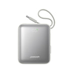 Joyroom išorinė baterija JR-PBF27 10000mAh 22.5W su integruotais USB-C ir Lightning laidais - baltas