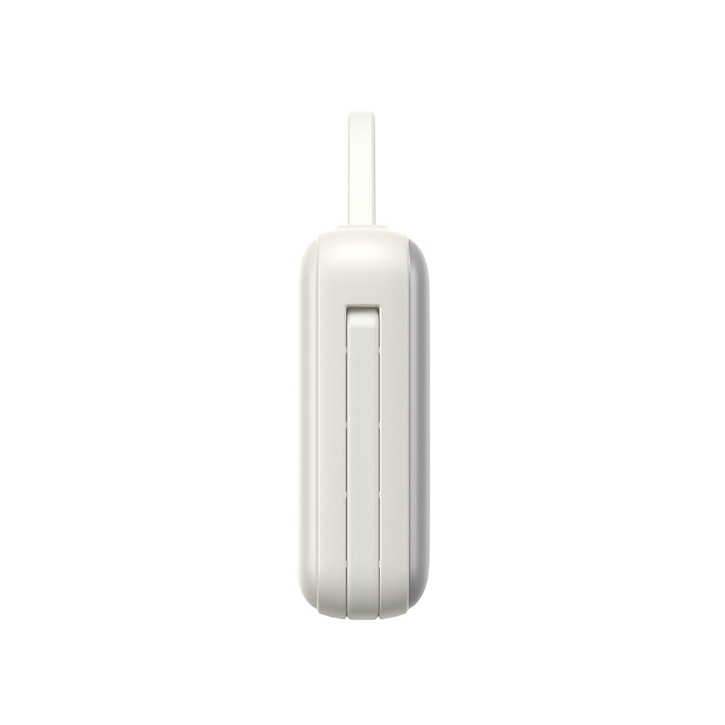Joyroom išorinė baterija JR-PBF27 10000mAh 22.5W su integruotais USB-C ir Lightning laidais - baltas