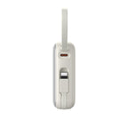 Joyroom išorinė baterija JR-PBF27 10000mAh 22.5W su integruotais USB-C ir Lightning laidais - baltas