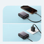 Joyroom išorinė baterija JR-PBF27 10000mAh 22.5W su integruotais USB-C ir Lightning laidais - juodas