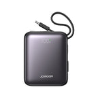 Joyroom išorinė baterija JR-PBF27 10000mAh 22.5W su integruotais USB-C ir Lightning laidais - juodas
