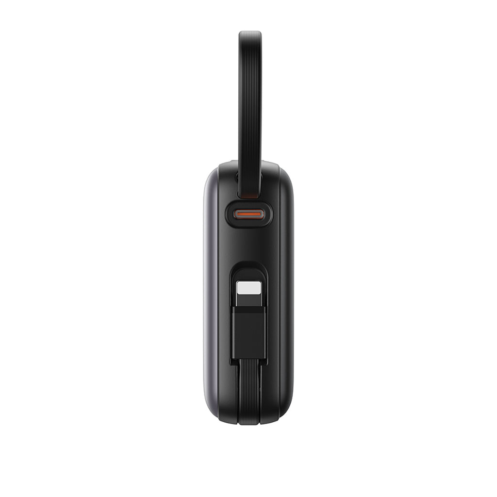Joyroom išorinė baterija JR-PBF27 10000mAh 22.5W su integruotais USB-C ir Lightning laidais - juodas