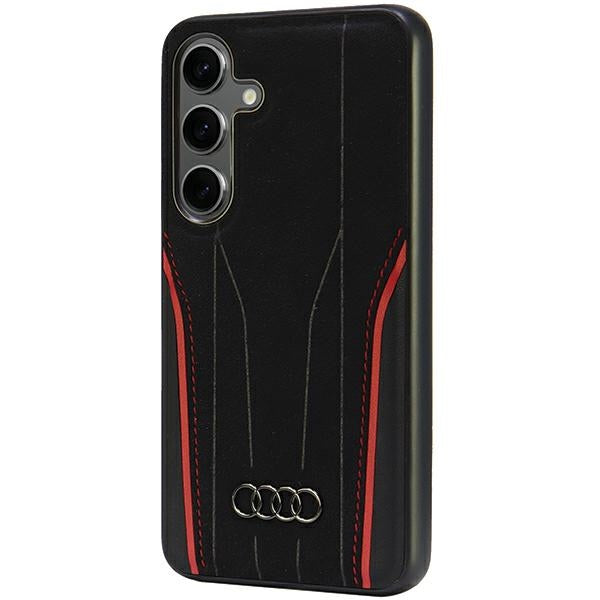 Audi odinis MagSafe dėklas Samsung Galaxy S24 – juodas/raudonas