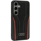 Audi odinis MagSafe dėklas Samsung Galaxy S24 – juodas/raudonas