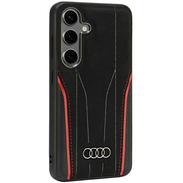 Audi odinis MagSafe dėklas Samsung Galaxy S24 – juodas/raudonas
