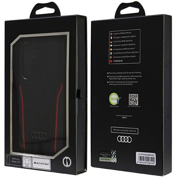 Audi odinis MagSafe dėklas Samsung Galaxy S24 – juodas/raudonas