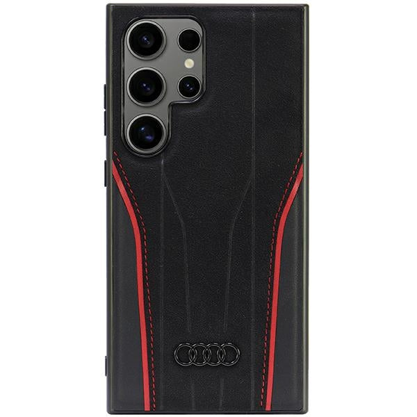 Audi odinis MagSafe dėklas S24 Ultra – juodai raudonas