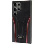 Audi odinis MagSafe dėklas S24 Ultra – juodai raudonas