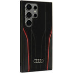 Audi odinis MagSafe dėklas S24 Ultra – juodai raudonas