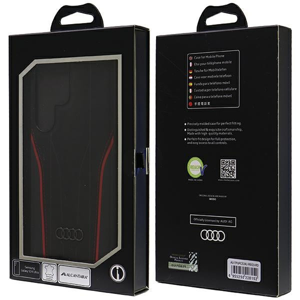 Audi odinis MagSafe dėklas S24 Ultra – juodai raudonas