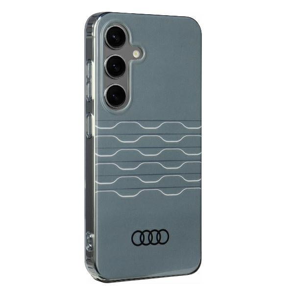Audi IML geometrinis dėklas Samsung Galaxy S24 – pilkas