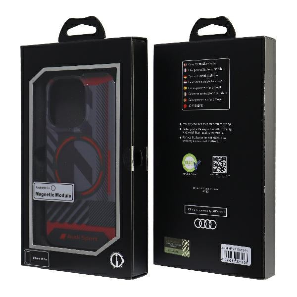 Audi MagSafe dėklas iPhone 14 Pro – juodas