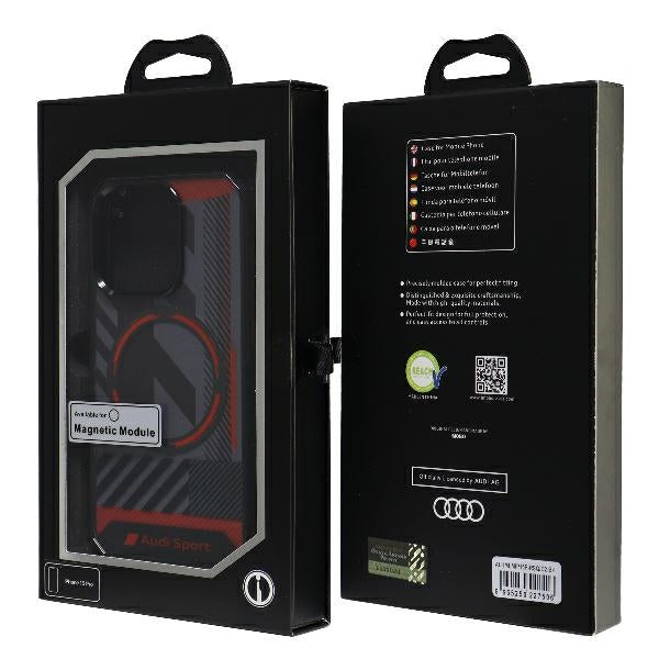 Audi IML Sport MagSafe dėklas iPhone 15 Pro – juodas