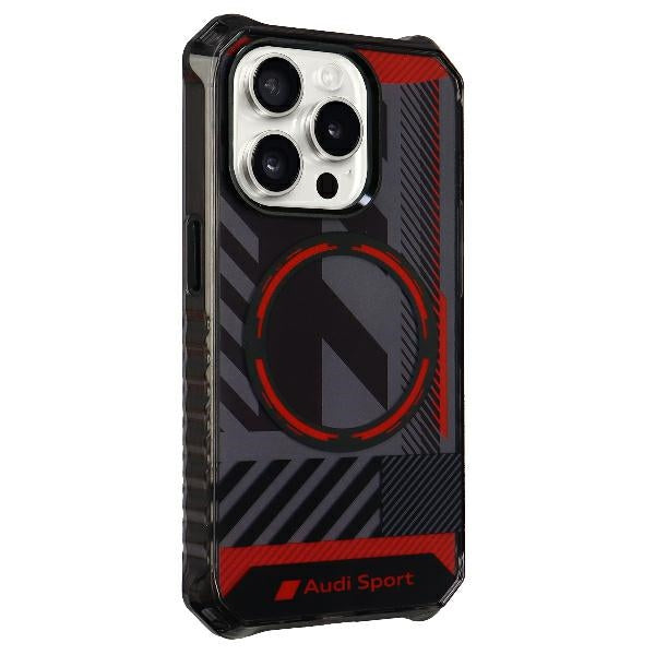 Audi MagSafe dėklas iPhone 15 Pro Max – juodas