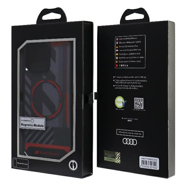 Audi MagSafe dėklas iPhone 15 Pro Max – juodas
