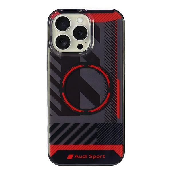 Audi MagSafe dėklas iPhone 16 Pro Max – juodas