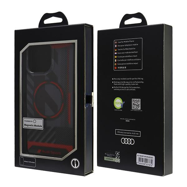 Audi MagSafe dėklas iPhone 16 Pro Max – juodas