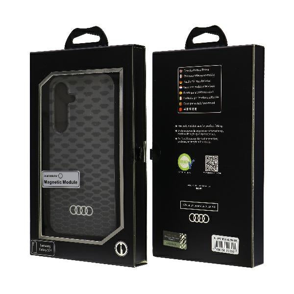 Audi IML Pattern MagSafe dėklas Samsung Galaxy S24 – juodas -- Samsung Galaxy S24