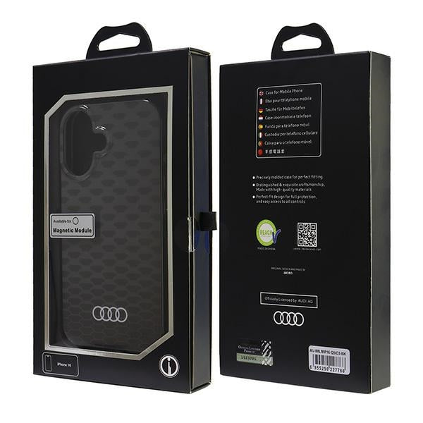 Audi MagSafe dėklas iPhone 16 6,1 – juodas